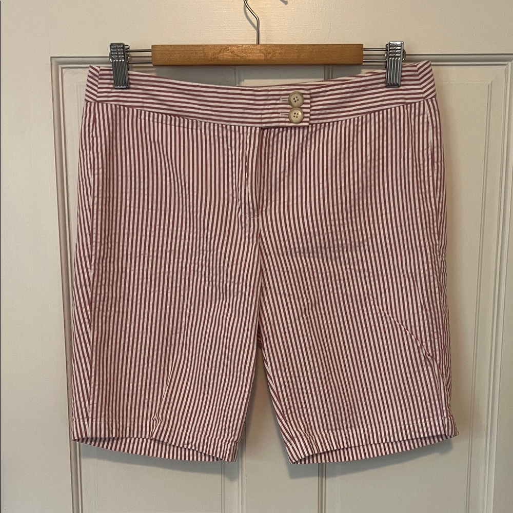 Ann Taylor Pink and White Striped Women’s Shorts